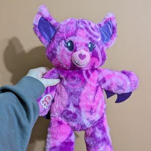 Vibrant Pink and Purple Plush Bat Toy